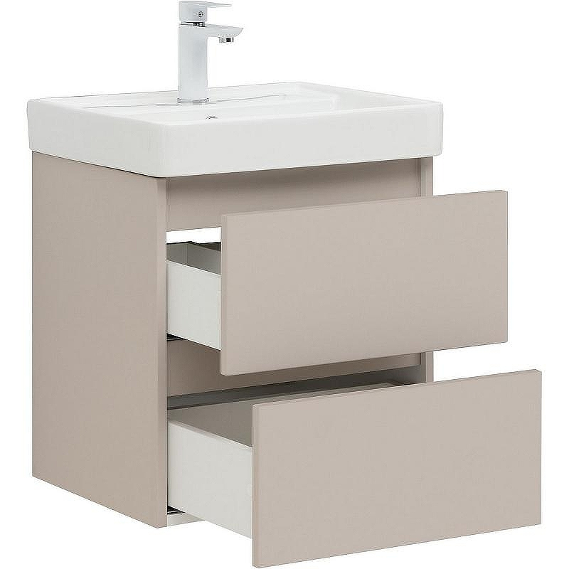 Тумба под раковину Aquanet Вега 2.0 50 337940 подвесная Бежевая, купить, цена, заказать, магазин, доставка, скидка, промокод, купить, цена, заказать, магазин, доставка, скидка, промокод