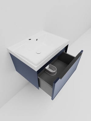 Тумба под раковину La Fenice Simpla 60 FNC-01-SIM-BG-60 подвесная Синяя матовая