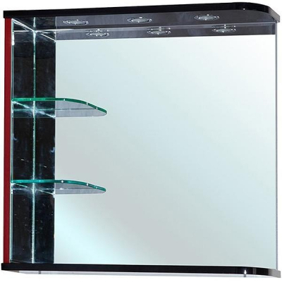 Зеркало Bellezza Рио 70 L 4613611062211 с подсветкой Черное Красное