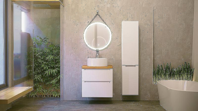 Зеркало Jorno Wood 60 Wood.02.60/ТК с подсветкой с бесконтактным выключателем, купить, цена, заказать, магазин, доставка, скидка, промокод, купить, цена, заказать, магазин, доставка, скидка, промокод