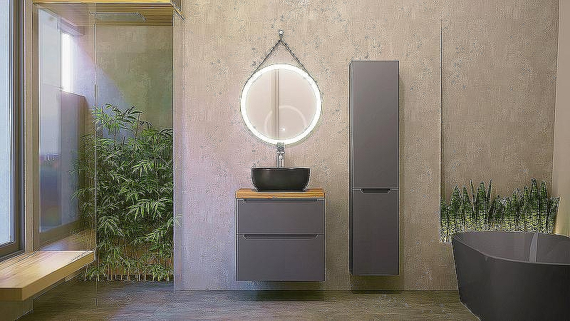 Зеркало Jorno Wood 60 Wood.02.60/ТК с подсветкой с бесконтактным выключателем, купить, цена, заказать, магазин, доставка, скидка, промокод, купить, цена, заказать, магазин, доставка, скидка, промокод