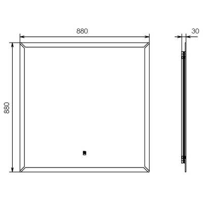 Зеркало Comforty Джанкой 90 00-00014151 с подсветкой с бесконтактным выключателем