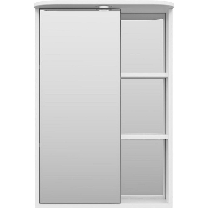 Зеркальный шкаф Misty Венера 55 L П-Внр04055-01СвЛ с подсветкой Белый, купить, цена, заказать, магазин, доставка, скидка, промокод, купить, цена, заказать, магазин, доставка, скидка, промокод