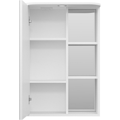 Зеркальный шкаф Misty Венера 55 L П-Внр04055-01СвЛ с подсветкой Белый