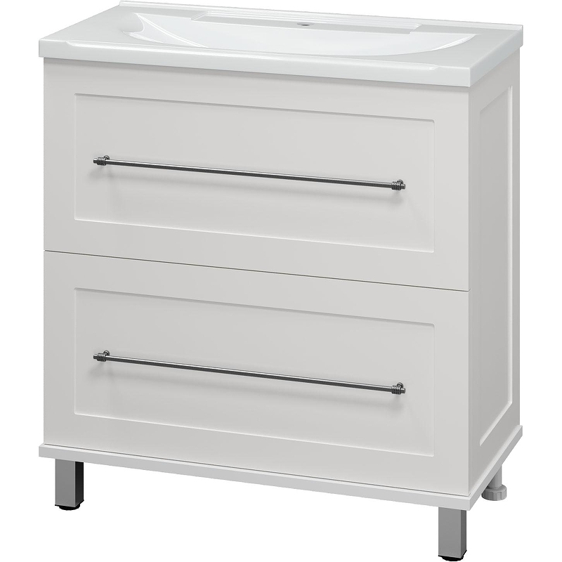 Тумба с раковиной Misty Марта 80 УТ000013291 Белая, купить, цена, заказать, магазин, доставка, скидка, промокод, купить, цена, заказать, магазин, доставка, скидка, промокод