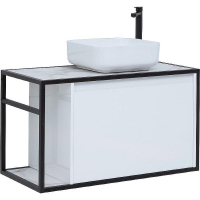 Тумба под раковину Aquanet Nova Lite Loft 90R 261651 подвесная Белый глянец, купить, цена, заказать, магазин, доставка, скидка, промокод, купить, цена, заказать, магазин, доставка, скидка, промокод