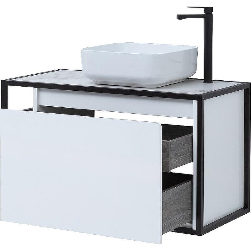 Тумба под раковину Aquanet Nova Lite Loft 90R 261651 подвесная Белый глянец, купить, цена, заказать, магазин, доставка, скидка, промокод, купить, цена, заказать, магазин, доставка, скидка, промокод