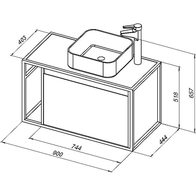 Тумба под раковину Aquanet Nova Lite Loft 90R 261651 подвесная Белый глянец, купить, цена, заказать, магазин, доставка, скидка, промокод, купить, цена, заказать, магазин, доставка, скидка, промокод
