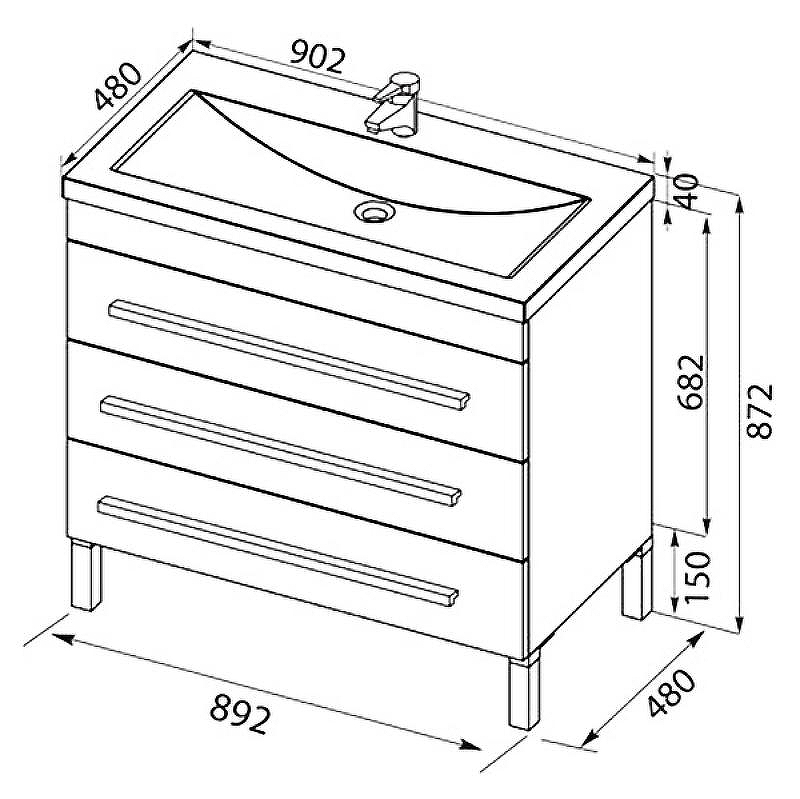 Тумба с раковиной Aquanet Верона 90 212872 Белая, купить, цена, заказать, магазин, доставка, скидка, промокод, купить, цена, заказать, магазин, доставка, скидка, промокод