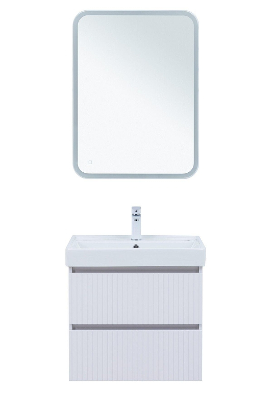 Тумба под раковину Logan Reef 60 342199 подвесная цвет Белый матовый, купить, цена, заказать, магазин, доставка, скидка, промокод, купить, цена, заказать, магазин, доставка, скидка, промокод