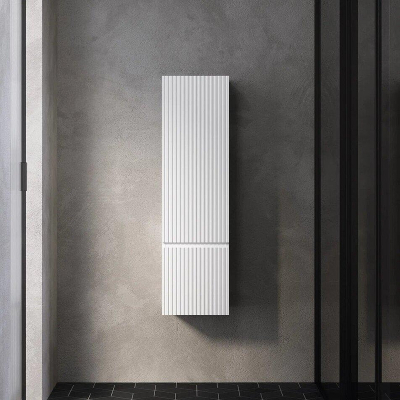 Шкаф пенал AQUAme S1 33 AQM9001WH подвесной цвет Белый глянцевый