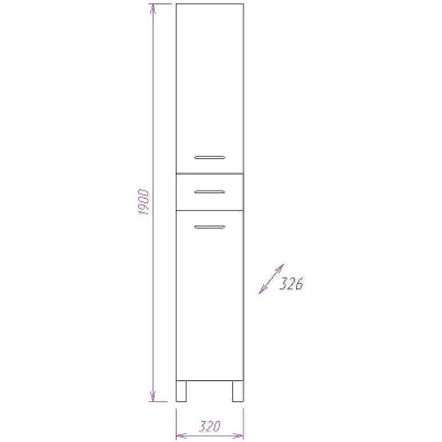 Шкаф пенал Onika Модерн 32.17 R 403212 с бельевой корзиной Белый