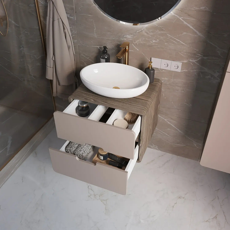 Тумба под раковину 1MarKa Vortex 60П Ц0000033056 подвесная цвет Орех каньон коньяк Латте фактурный, купить, цена, заказать, магазин, доставка, скидка, промокод, купить, цена, заказать, магазин, доставка, скидка, промокод