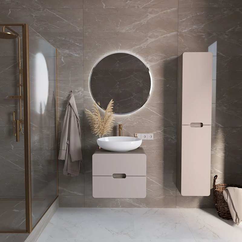 Тумба под раковину 1MarKa Vortex 60П Ц0000033056 подвесная цвет Орех каньон коньяк Латте фактурный, купить, цена, заказать, магазин, доставка, скидка, промокод, купить, цена, заказать, магазин, доставка, скидка, промокод