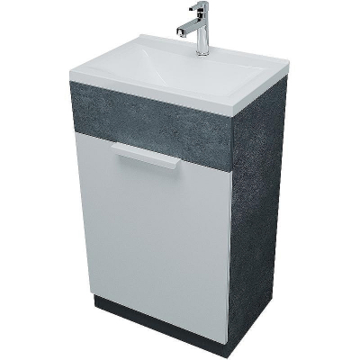 Тумба с раковиной 1MarKa Revo 50H У99086 Бетон темно-серый