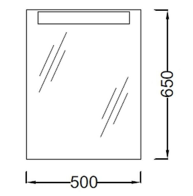 Зеркало Jacob Delafon Presquile 50 EB1107-NF с подсветкой с инфракрасным выключателем