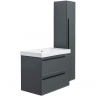 Тумба под раковину La Fenice Elba 80 FNC-01-ELB-G-80-2 подвесная Серая матовая, купить, цена, заказать, магазин, доставка, скидка, промокод, купить, цена, заказать, магазин, доставка, скидка, промокод
