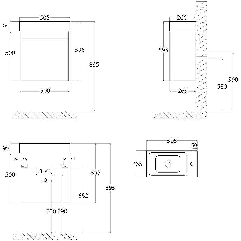 Тумба под раковину Art&Max Family-500-1D-SO-BL подвесная Белый глянец, купить, цена, заказать, магазин, доставка, скидка, промокод, купить, цена, заказать, магазин, доставка, скидка, промокод