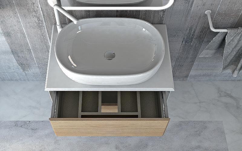 Тумба под раковину Cezares Bellagio 70 54716 подвесная Rovere tabacco, купить, цена, заказать, магазин, доставка, скидка, промокод, купить, цена, заказать, магазин, доставка, скидка, промокод