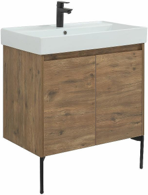 Тумба под раковину Aquanet Nova Lite 75 298852 подвесная Дуб рустикальный