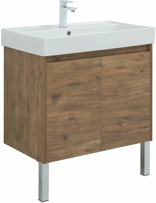 Тумба под раковину Aquanet Nova Lite 75 298852 подвесная Дуб рустикальный, купить, цена, заказать, магазин, доставка, скидка, промокод, купить, цена, заказать, магазин, доставка, скидка, промокод