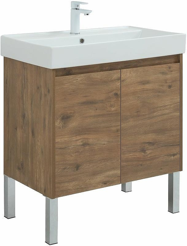 Тумба под раковину Aquanet Nova Lite 75 298852 подвесная Дуб рустикальный, купить, цена, заказать, магазин, доставка, скидка, промокод, купить, цена, заказать, магазин, доставка, скидка, промокод