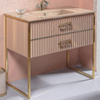 Тумба под раковину Boheme Armadi Art Monaco 100 866-100-CPG Капучино глянец Золото, купить, цена, заказать, магазин, доставка, скидка, промокод, купить, цена, заказать, магазин, доставка, скидка, промокод