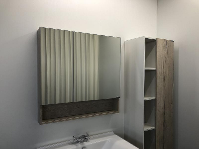 Зеркальный шкаф Comforty Парма 80 00004143489 Дуб дымчатый