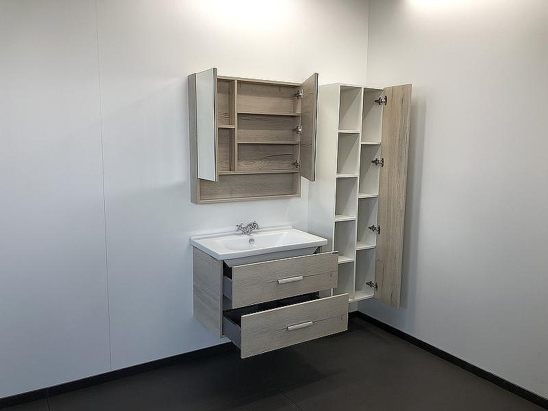 Зеркальный шкаф Comforty Парма 80 00004143489 Дуб дымчатый, купить, цена, заказать, магазин, доставка, скидка, промокод, купить, цена, заказать, магазин, доставка, скидка, промокод