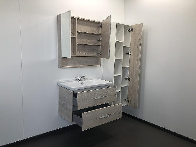 Зеркальный шкаф Comforty Парма 80 00004143489 Дуб дымчатый, купить, цена, заказать, магазин, доставка, скидка, промокод, купить, цена, заказать, магазин, доставка, скидка, промокод