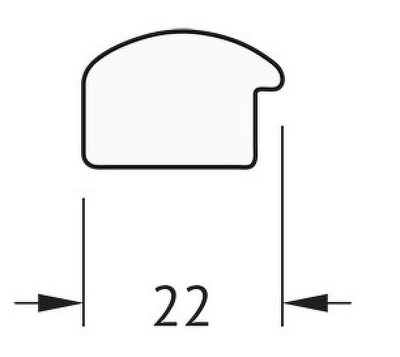 Зеркало Evoform Definite 98х48 BY 0689 в багетной раме - Орех 22