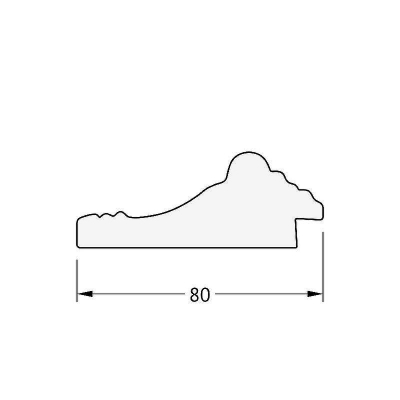 Зеркало Evoform Exclusive 85х55 BY 1234 с фацетом в багетной раме - Сусальное золото 80