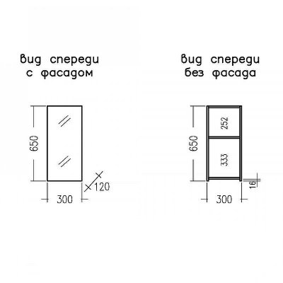 Зеркальный шкаф СанТа Аврора 40 700331 Белый