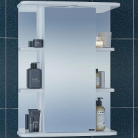 Зеркальный шкаф СанТа Герда 55 101021 с подсветкой Белый, купить, цена, заказать, магазин, доставка, скидка, промокод, купить, цена, заказать, магазин, доставка, скидка, промокод