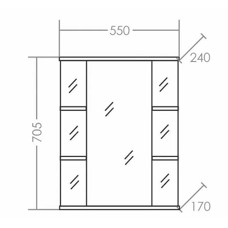 Зеркальный шкаф СанТа Герда 55 101021 с подсветкой Белый, купить, цена, заказать, магазин, доставка, скидка, промокод, купить, цена, заказать, магазин, доставка, скидка, промокод