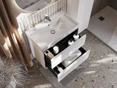 Тумба под раковину Roca Ona 80 A857630509 подвесная Белая матовая