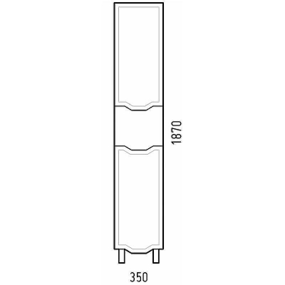 Шкаф пенал Corozo Мирра 35 SD-00001517 Белый