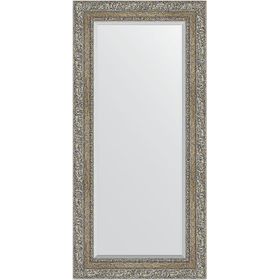 Зеркало Evoform Exclusive 115х55 BY 3487 с фацетом в багетной раме - Виньетка античное серебро 85