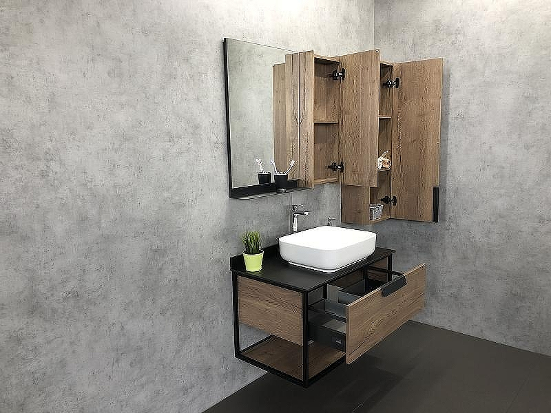 Зеркало со шкафом Comforty Кельн 90 00004147987 Дуб темный, купить, цена, заказать, магазин, доставка, скидка, промокод, купить, цена, заказать, магазин, доставка, скидка, промокод