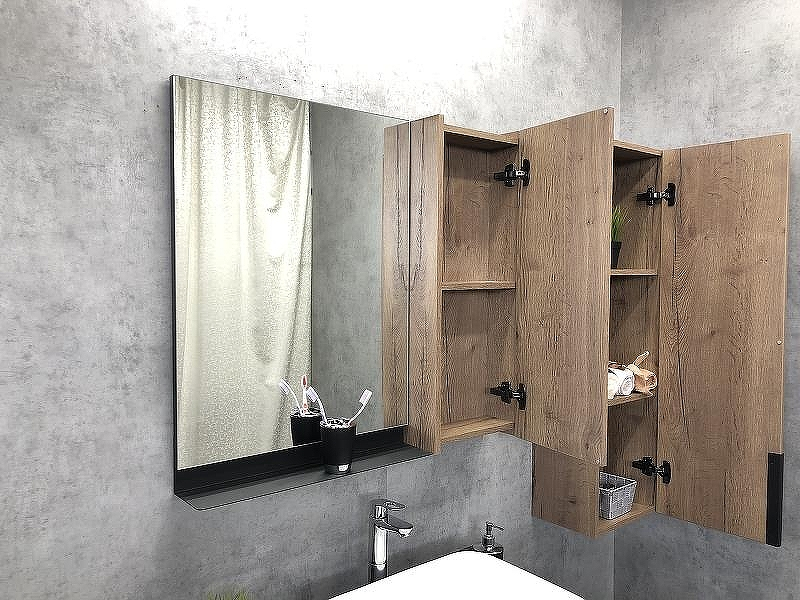 Зеркало со шкафом Comforty Кельн 90 00004147987 Дуб темный, купить, цена, заказать, магазин, доставка, скидка, промокод, купить, цена, заказать, магазин, доставка, скидка, промокод