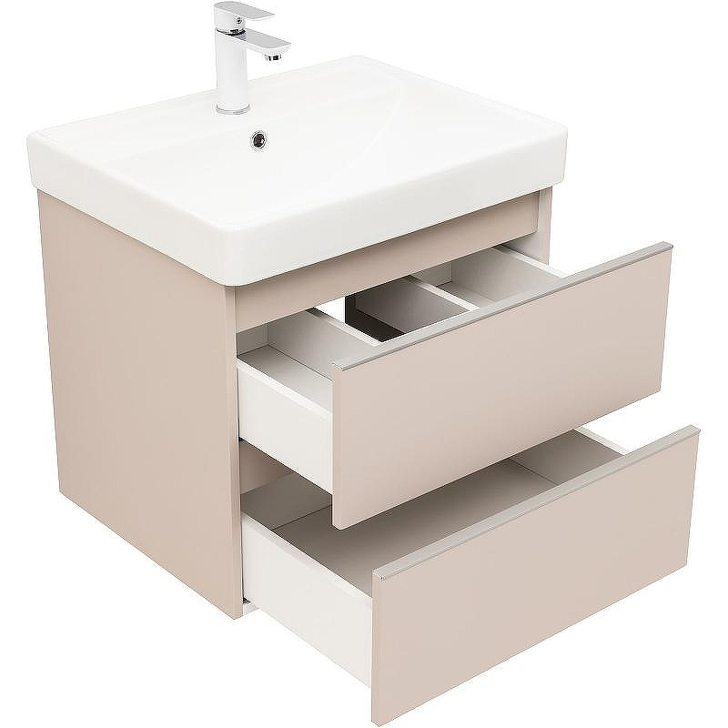 Тумба под раковину Aquanet Вега 60 329583 подвесная Бежевая, купить, цена, заказать, магазин, доставка, скидка, промокод, купить, цена, заказать, магазин, доставка, скидка, промокод