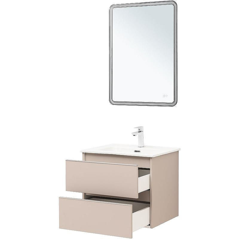 Тумба под раковину Aquanet Вега 60 329583 подвесная Бежевая, купить, цена, заказать, магазин, доставка, скидка, промокод, купить, цена, заказать, магазин, доставка, скидка, промокод