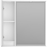 Зеркало со шкафом Brevita Balaton 80 L BAL-04080-01-Л с подсветкой Белое матовое, купить, цена, заказать, магазин, доставка, скидка, промокод, купить, цена, заказать, магазин, доставка, скидка, промокод