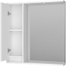 Зеркало со шкафом Brevita Balaton 80 L BAL-04080-01-Л с подсветкой Белое матовое, купить, цена, заказать, магазин, доставка, скидка, промокод, купить, цена, заказать, магазин, доставка, скидка, промокод