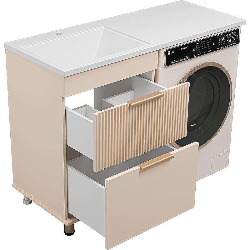 Тумба с раковиной Brevita Enfida 120 L УТ000016085 Бежевая матовая, купить, цена, заказать, магазин, доставка, скидка, промокод, купить, цена, заказать, магазин, доставка, скидка, промокод