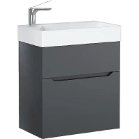 Тумба под раковину Raval Brik 55 Brk.01.55/P/A/RL подвесная Антрацит, купить, цена, заказать, магазин, доставка, скидка, промокод, купить, цена, заказать, магазин, доставка, скидка, промокод