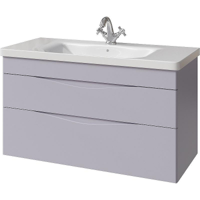 Тумба под раковину Caprigo Lento 100 36214-SF028 подвесная Серая матовая