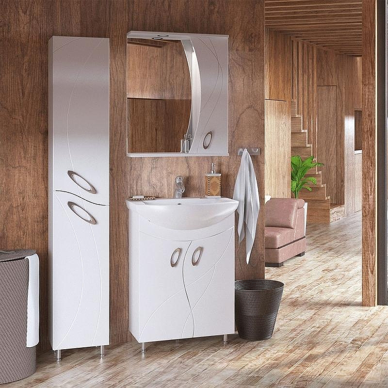 Зеркало со шкафом Corozo Наина 60 SD-00000298 с подсветкой Белое, купить, цена, заказать, магазин, доставка, скидка, промокод, купить, цена, заказать, магазин, доставка, скидка, промокод