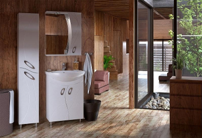 Зеркало со шкафом Corozo Наина 60 SD-00000298 с подсветкой Белое