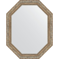Зеркало Evoform Octagon 75x95 BY 7152 в багетной раме - Виньетка античное серебро 85, купить, цена, заказать, магазин, доставка, скидка, промокод, купить, цена, заказать, магазин, доставка, скидка, промокод